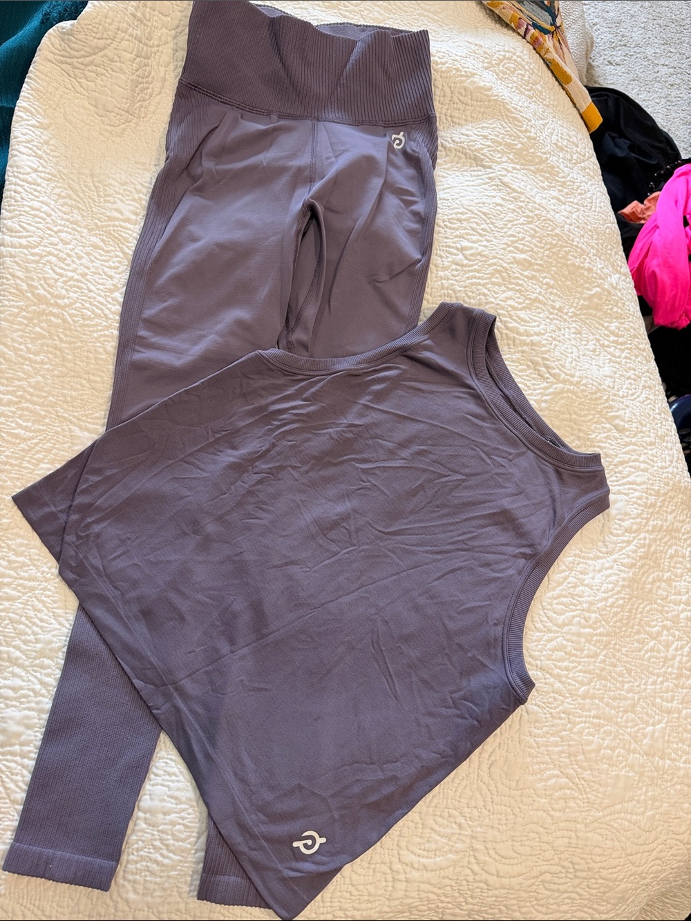Peloton Lavender Active Tank and Leggings Set